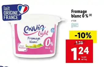 Lidl Fromage blanc 0% offre
