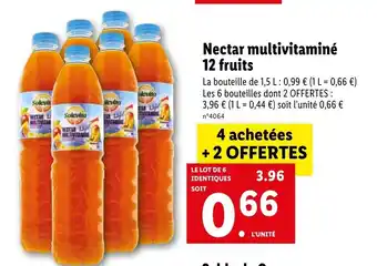 Lidl Nectar multivitaminé 12 fruits offre