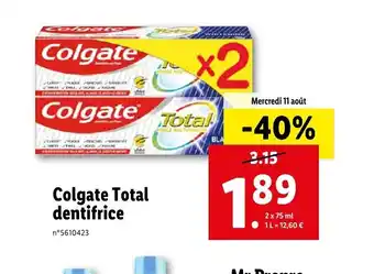 Colgate total dentifrice