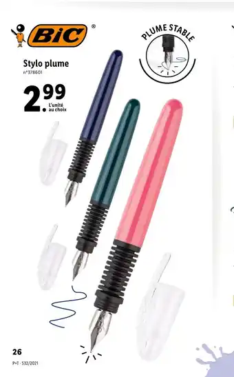 Lidl Stylo plume offre