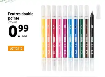 Lidl Feutres double pointe offre
