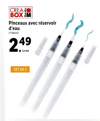 Lidl Pinceaux avec réservoir d'eau offre