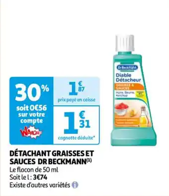 Auchan Detachant graisses et sauces dr beckmann offre