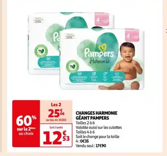 Auchan Changes harmonie geant pampers offre