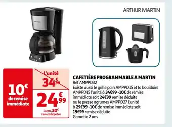 Auchan Cafetiere programmable a martin offre