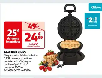 Auchan Gaufrier Qilive offre