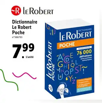 Lidl Dictionnaire le robert poche offre