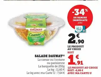 Super U Salade daunat offre
