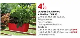 Rural Master Jardinière chours + plateau clipse offre