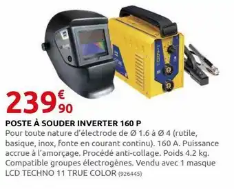 Rural Master Poste a souder inverter 160p offre