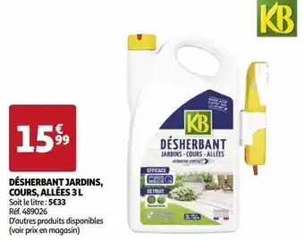 Désherbant jardins,  cours, allées 3 l