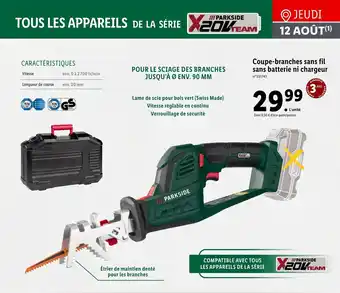 Lidl Coupe-branches sans fil sans batterie ni chargeur offre