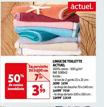 Auchan Linge de toilette actuel offre