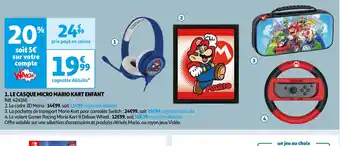 Auchan Le casque micro mario kart enfant offre