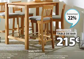 JYSK Table de bar fauske offre