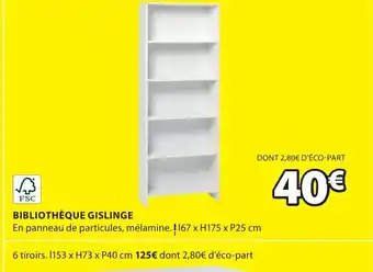 JYSK Bibliotheque gislinge offre
