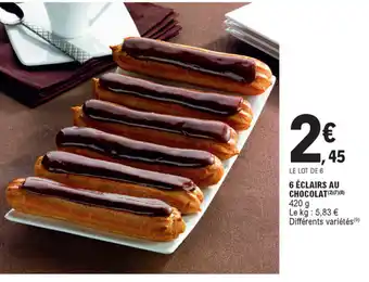 E.Leclerc 6 Éclairs au chocolat offre