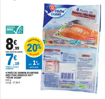 E.Leclerc 4 Pavés de saumon atlantique offre