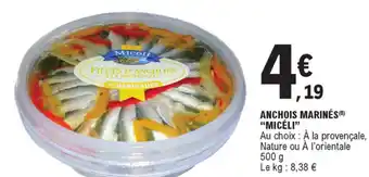 E.Leclerc Anchois marinés micéli offre