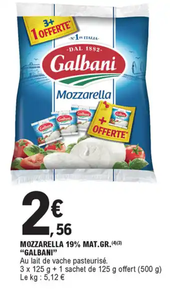 Mozzarella 19% mat.gr. galbani