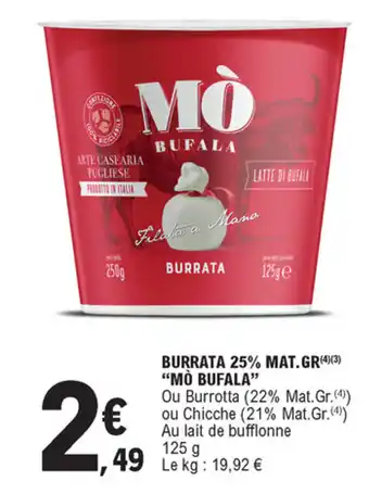 E.Leclerc Burrata 25% mat.gr offre