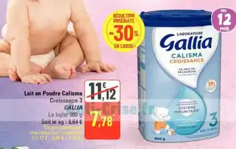 G20 Lait En Poudre Calisma offre