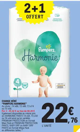 E.Leclerc Change bébé pampers harmonie offre