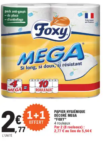 E.Leclerc Papier hygiénique décoré mega foxy offre