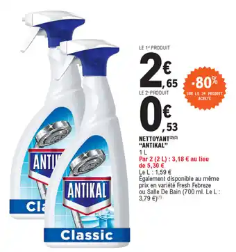 E.Leclerc Nettoyant antikal offre