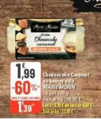 G20 Cheesecake Caramel Au Beurre Sole Marie Morin offre