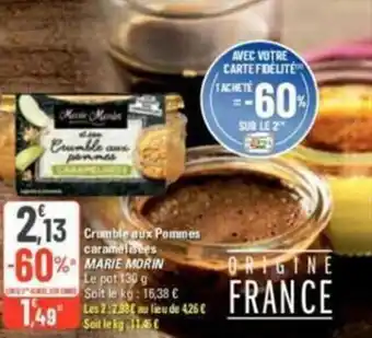 G20 Creamble Aux Pommes Carameléses Marie Morin offre