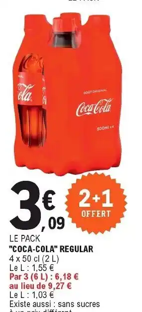 E.Leclerc Coca-cola regular offre
