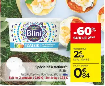 Carrefour Market Blini spécialité à tartiner offre