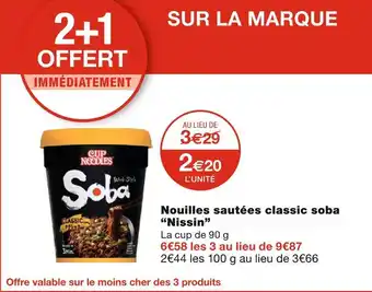 Monoprix Nissin nouilles sautées classic soba offre