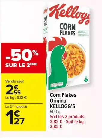 Carrefour Market Kellogg’s corn flakes original offre