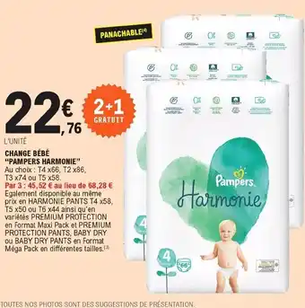 E.Leclerc Change bébé pampers harmonie offre