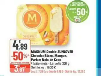 G20 Magnum Double Sunlover Chocolat Blanc, Mangue Parfum Noix De Coco offre