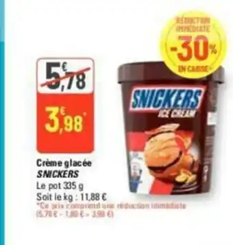 G20 Creme Glacée Snickers offre