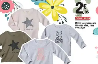 E.Leclerc Tee shirt manches longues bébé, fille ou garçon offre