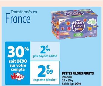 Auchan Supermarché Petits filous fruits offre