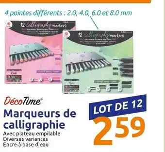 Action Marqueurs de calligraphie offre