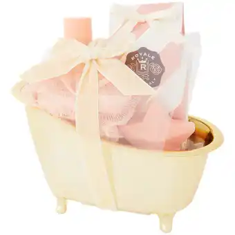 Action Coffret cadeau dans une mini baignoire vanille offre