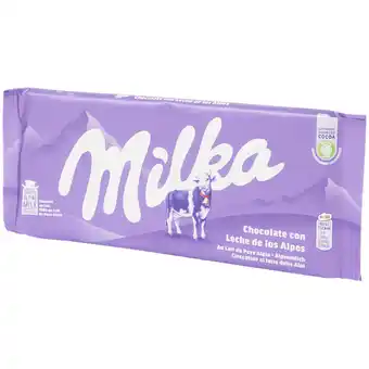 Action Barre de chocolat milka lait des alpes offre