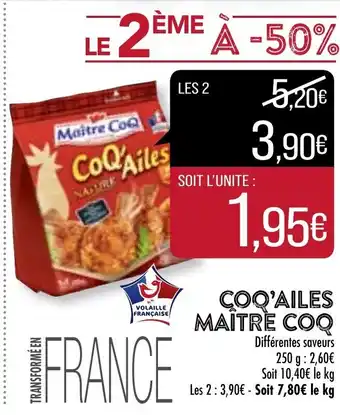 Match Coq-Ailes Maître Coq offre