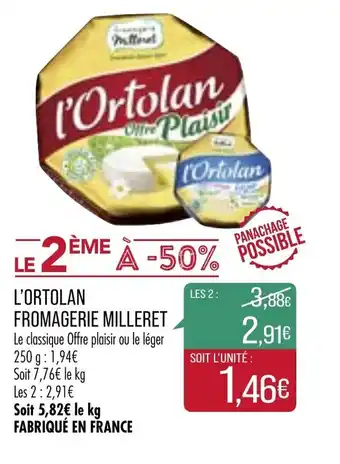 Match l'Ortolan Fromagerie Milleret offre