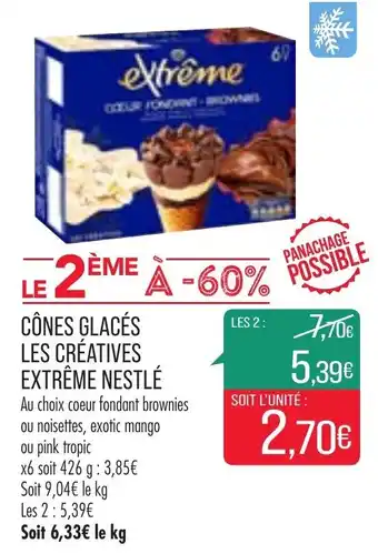 Match Cônes Glacés Les Créatives Extrême Nestlé offre