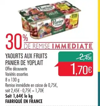 Match Yaourts aux Fruits Panier de Yoplait offre