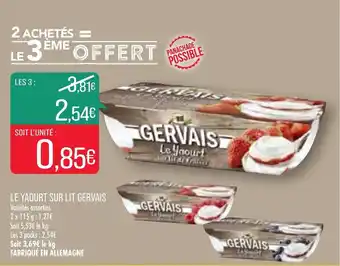 Match Le Yaourt Sur Lit Gervais offre