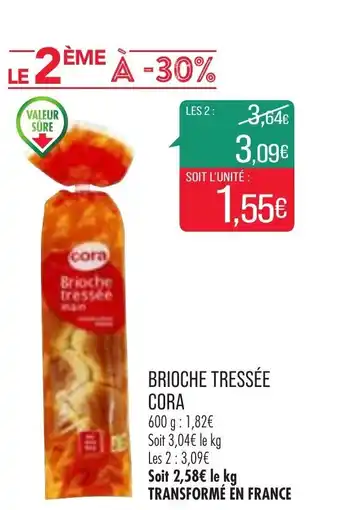 Match Brioche tressée Cora offre