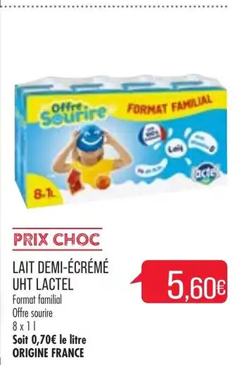 Match Lait Demi-Écrémé UHT Lactel offre